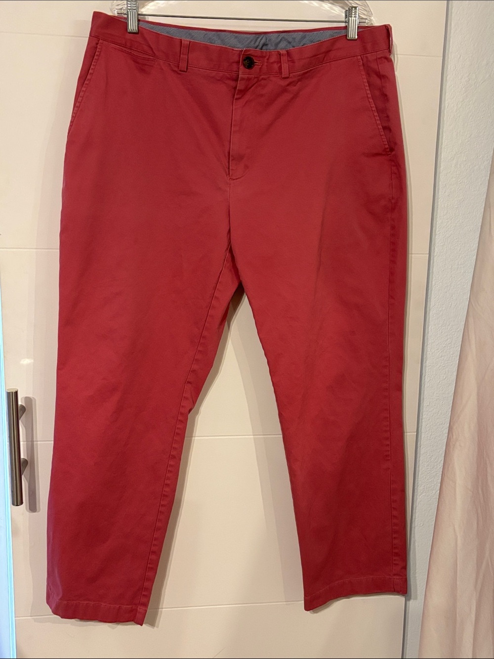 Brooks Brothers Men's Mauve Red Chino Pants Clark Straight Leg Fit SZ 40W/30L
